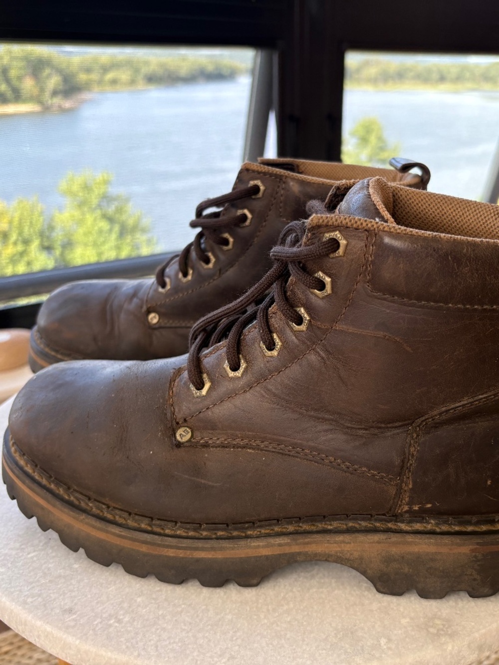 Vintage American Eagle Outfitters AE Leather Gear Lug Sole Boots Men's 10